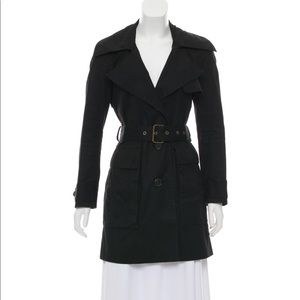Derek Lam single breasted black trench coat 2